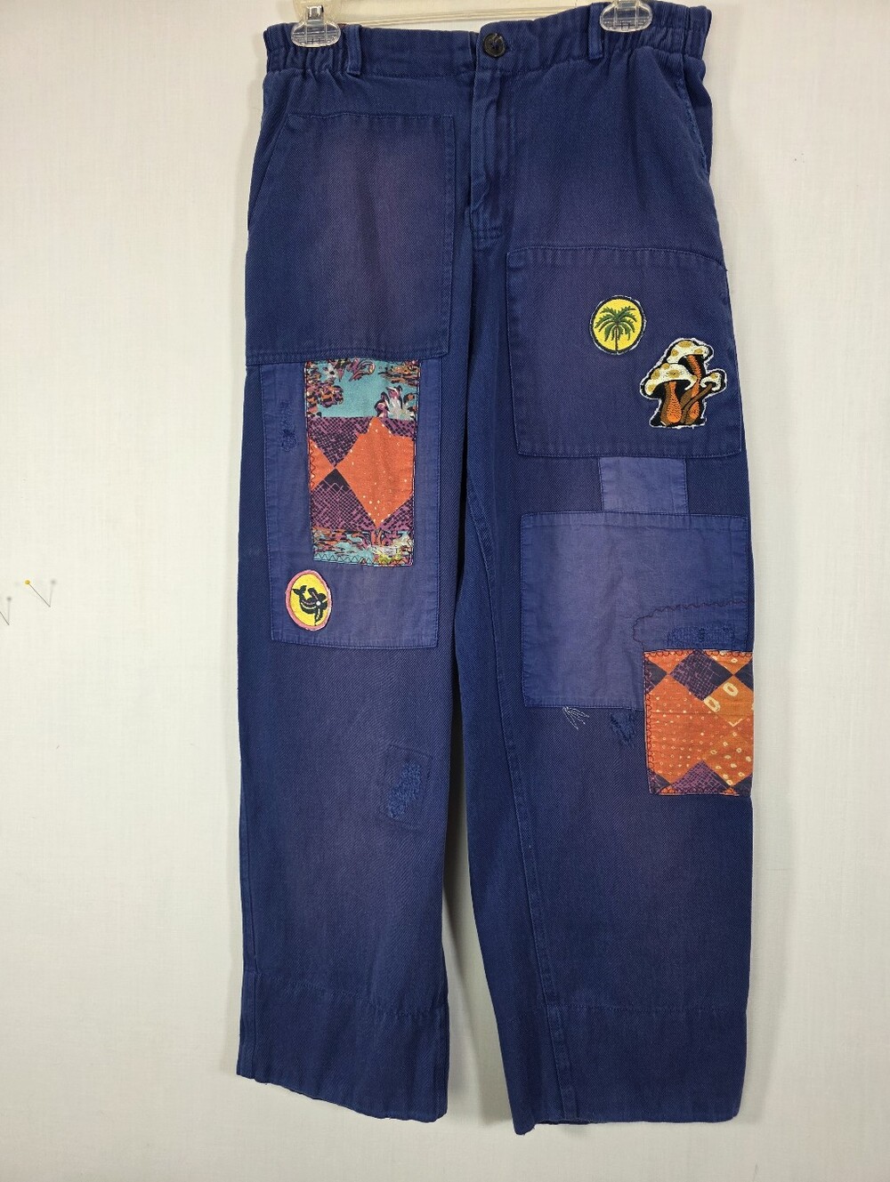 Kimchi Blue Urban Outfitters Patchwork Utility Pants Blue Size S